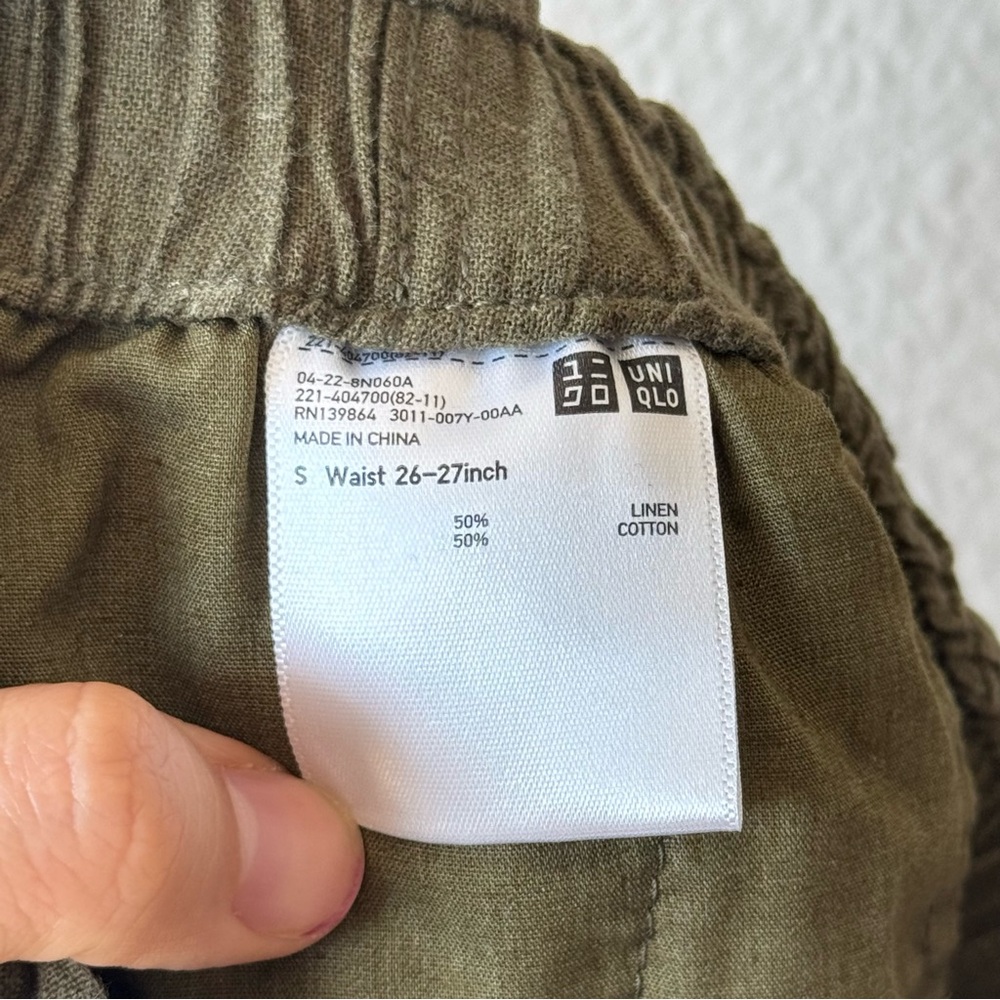 Uniqlo Paperbag Linen Shorts High Waisted - Picture 3 of 7